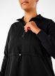 Kurzes Sweatshirtkleid mit Stehkragen und verstellbarer Taille, Black, Model image number 2