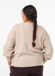 Rippenstrick Strickjacke mit Kn&ouml;pfen, Beige, Model image number 2