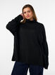 Rollkragenpullover mit lockerer Passform, Schwarz, Model image number 0