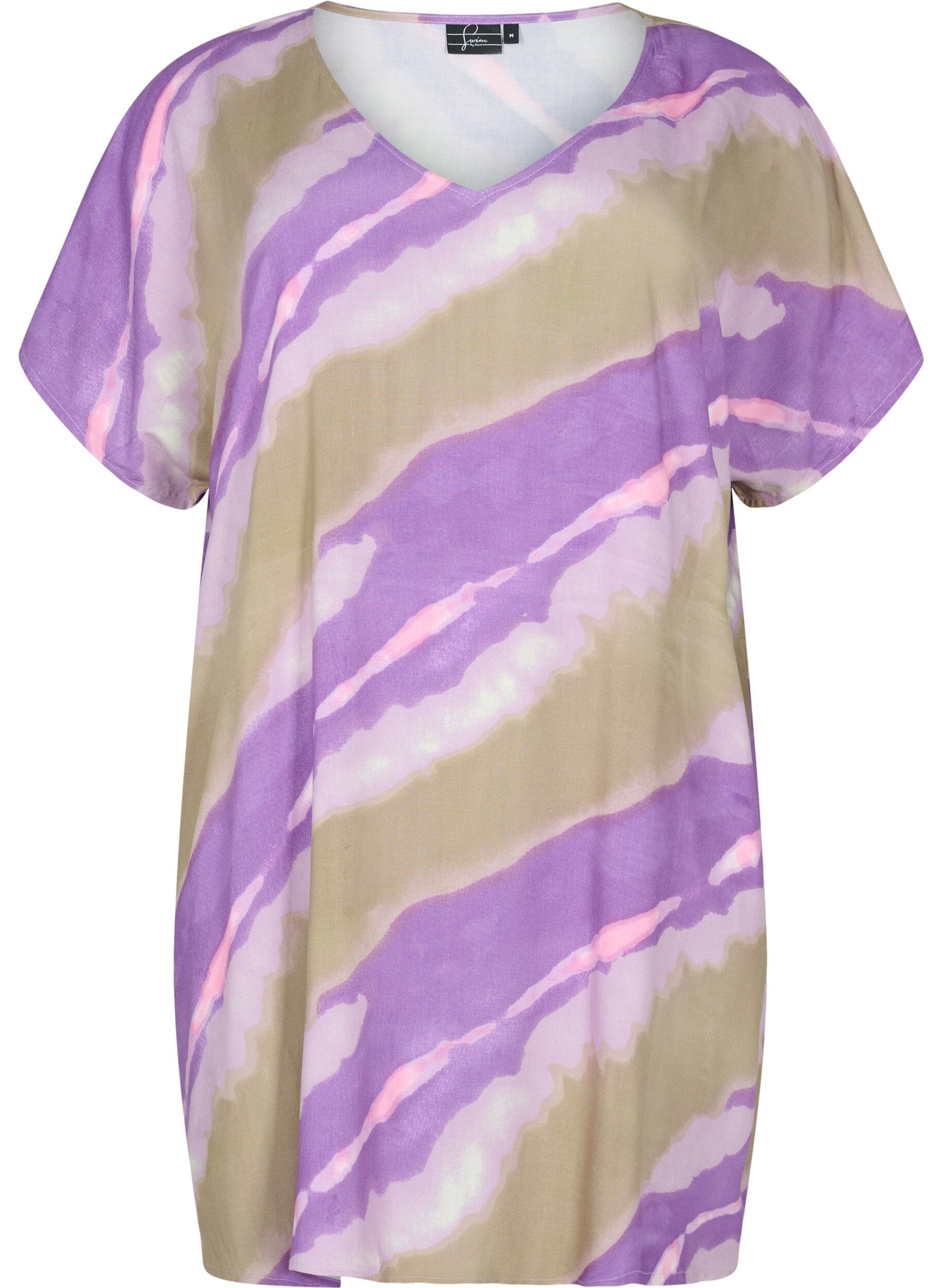 Zizzi Bedrucktes Strandkleid aus Viskose, Fantom Print, Packshot image number 0