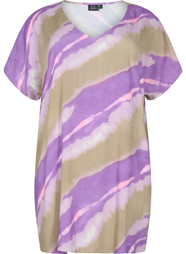 Bedrucktes Strandkleid aus Viskose, Fantom Print, Packshot image number 0