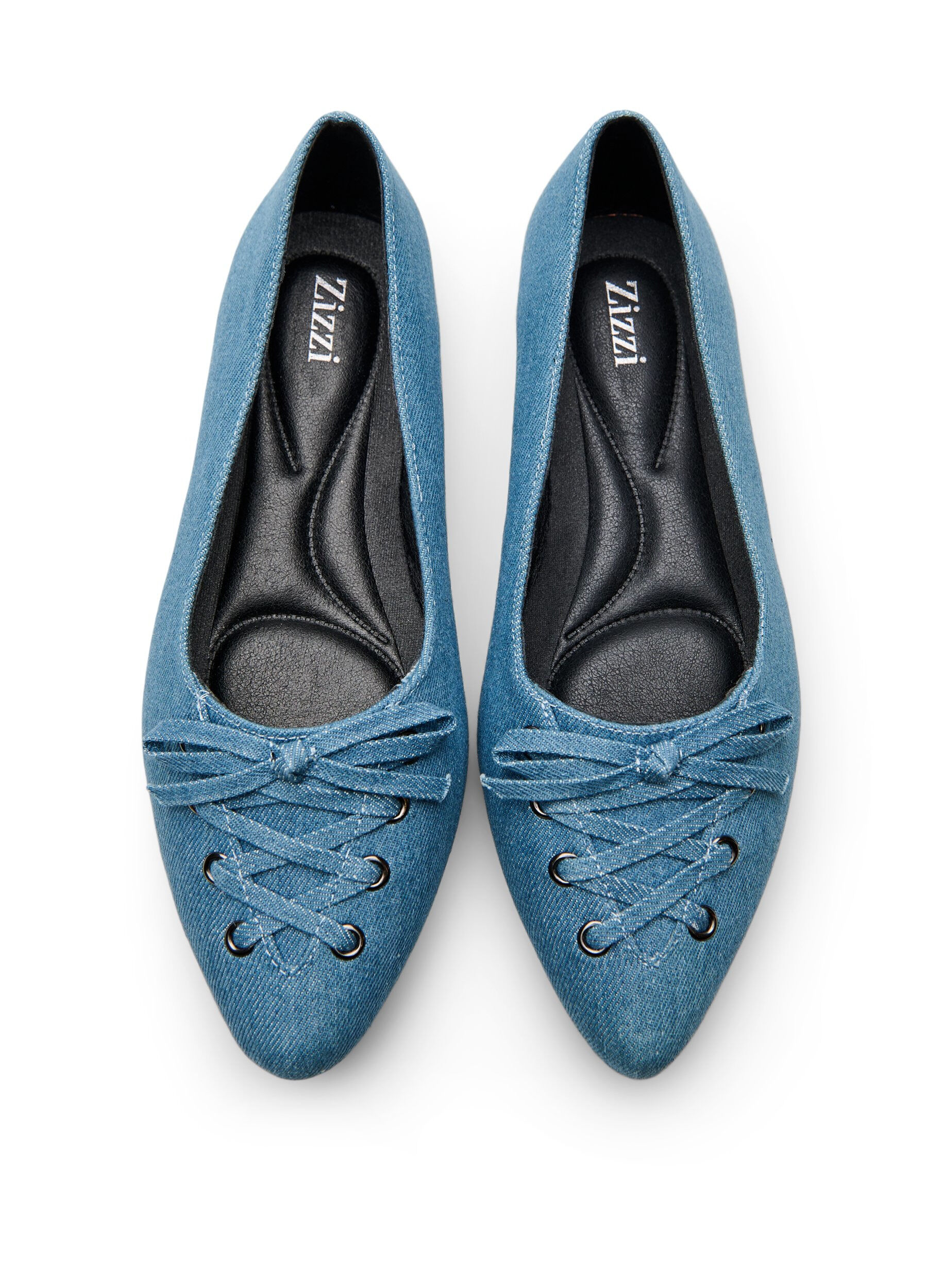 Zizzi Extra-Weite - Ballerina mit Spitzendetail, Blau, Packshot image number 2