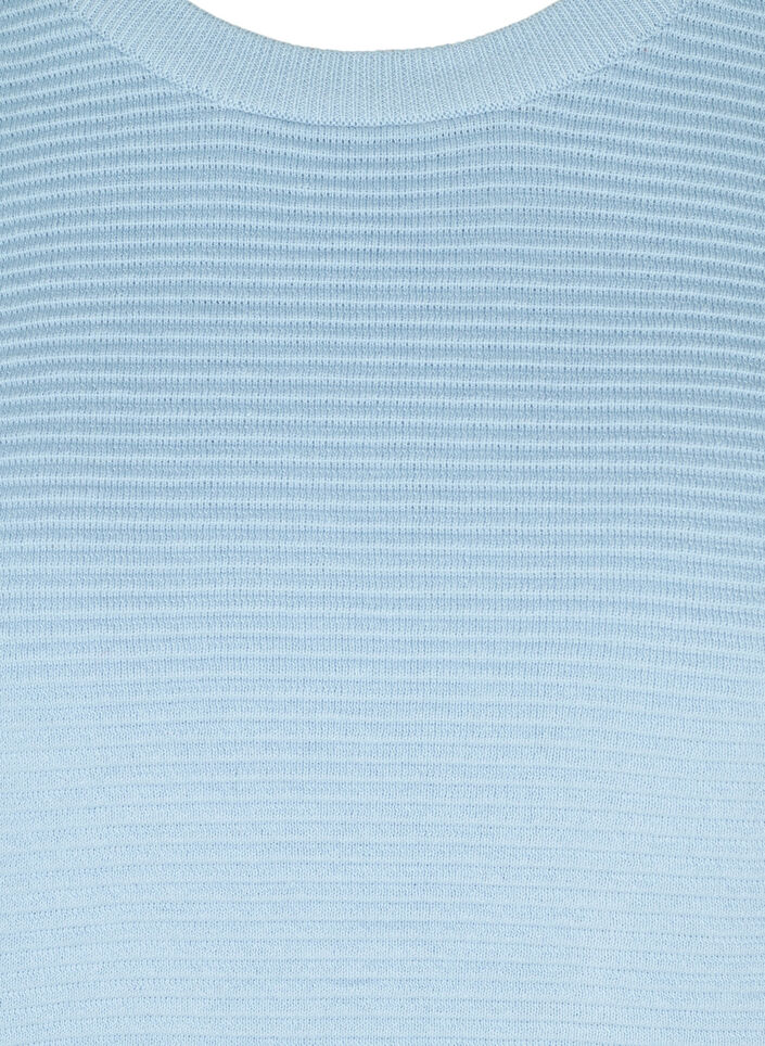 Langarm Strickbluse aus Bio-Baumwolle, Chambray Blue, Packshot image number 2