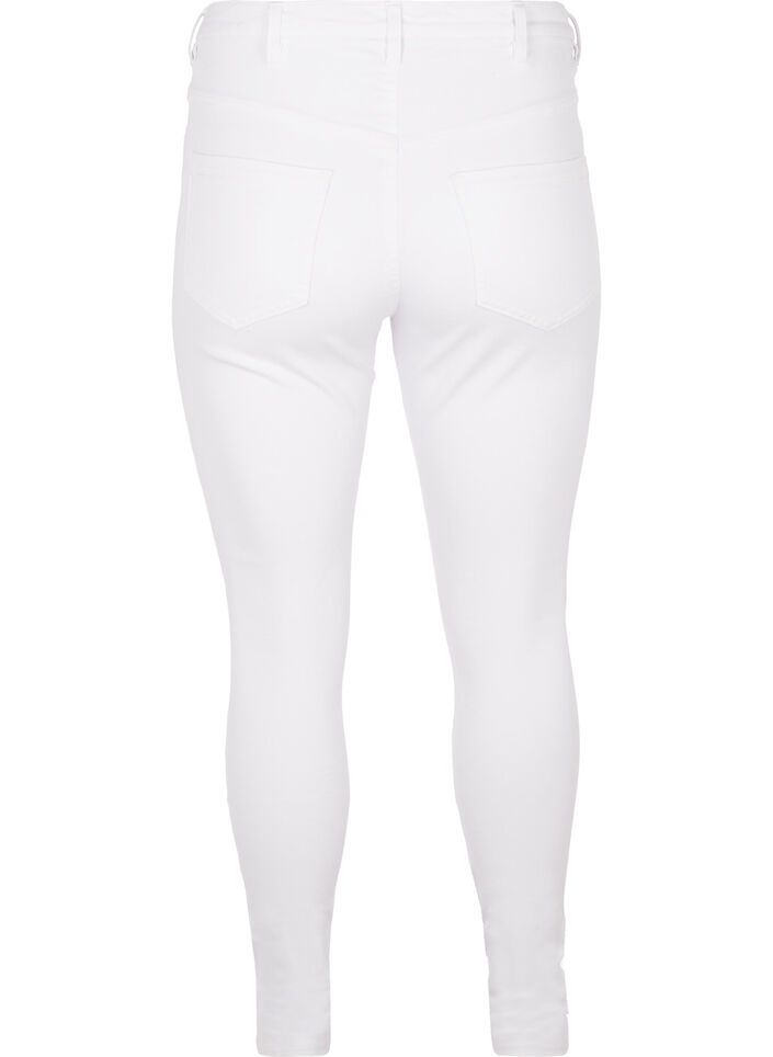 Extra schmale Amy Jeans mit hoher Taille, White, Packshot image number 1