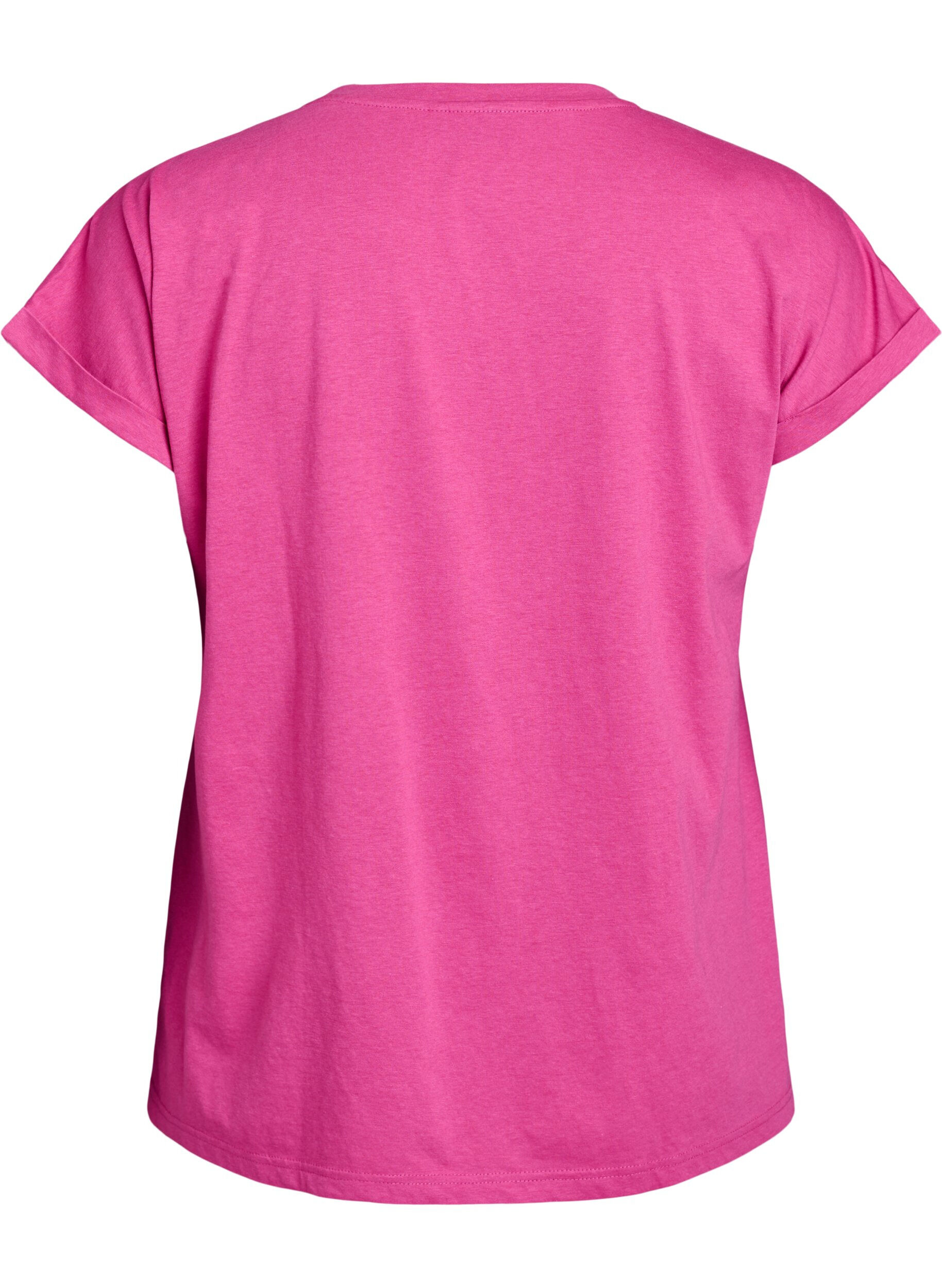 ZizziKurz&auml;rmliges T-Shirt aus einer Baumwollmischung, Rot, Packshot image number 1