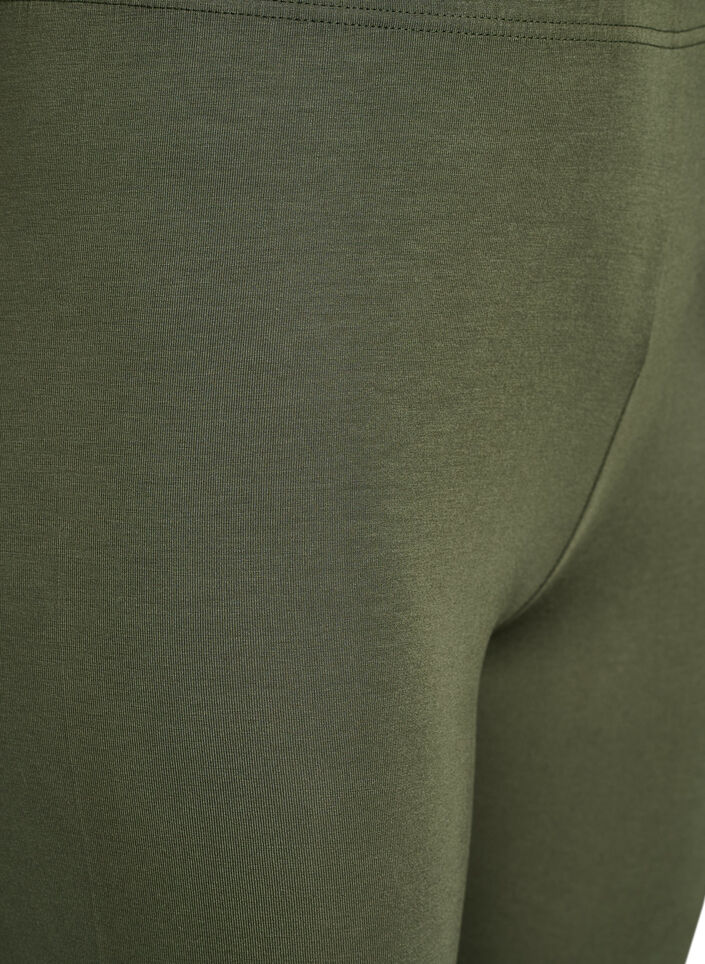 Basic 3/4-Leggings aus Viskose, Gr&uuml;n, Packshot image number 2