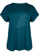 Trainingsshirt mit kurzen Ärmeln und Print, Deep Teal/Pacific, Packshot image number 0
