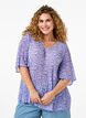 Plisseebluse mit Blumenmuster, Small Flower AOP, Model image number 0