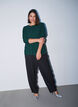 Strukturierte Bluse mit Wellenkanten, Gr&uuml;n, Model image number 1