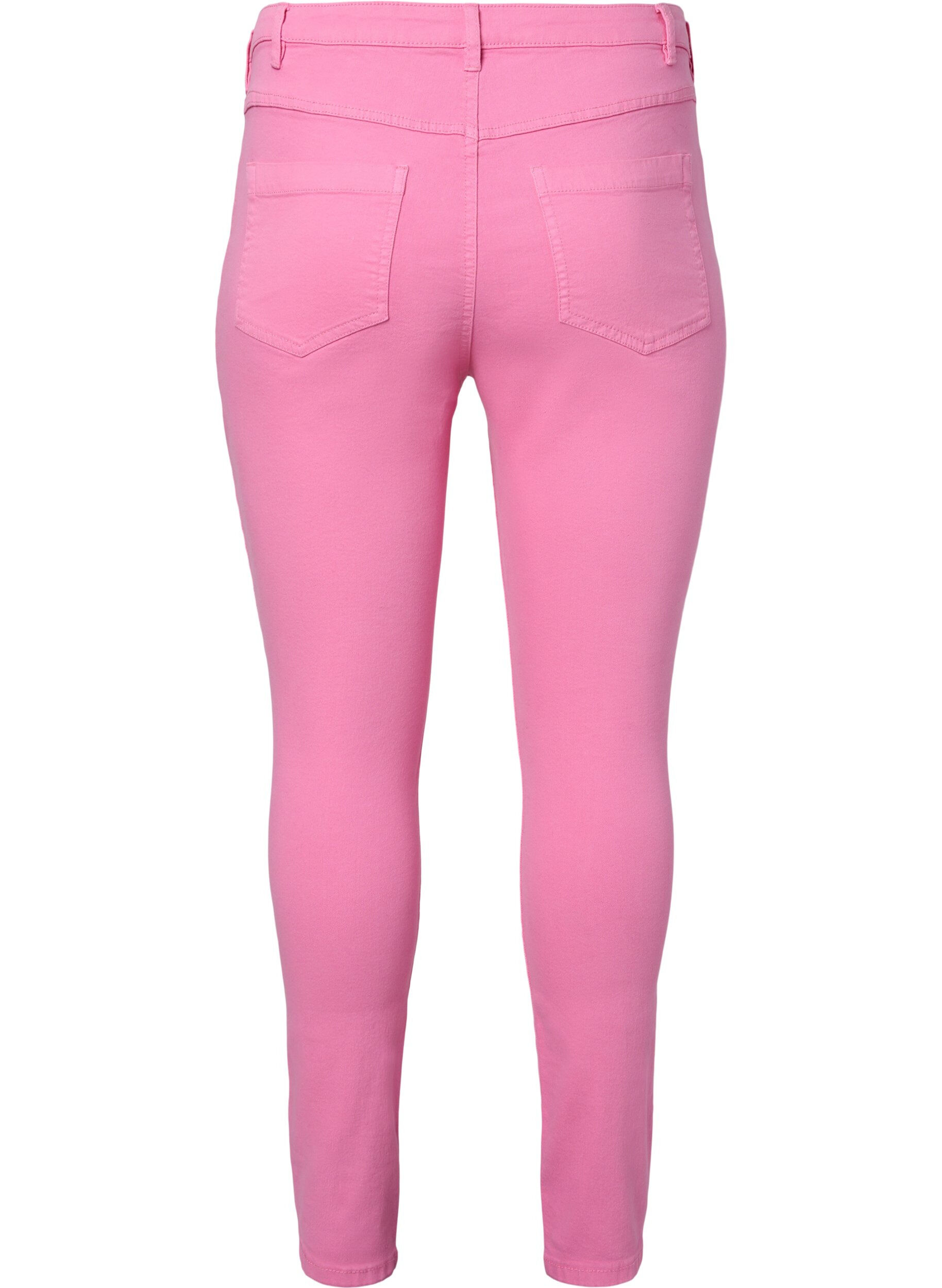 Zizzi Hochtaillierte Amy Jeans in Super Slim Fit, Rosebloom, Packshot image number 1