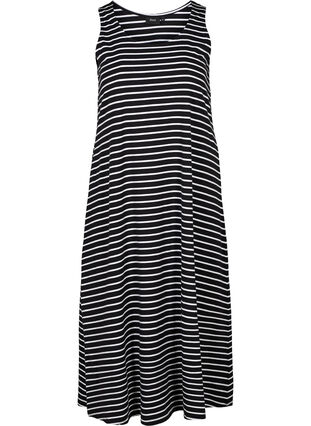 Kleid, Black W. white stripe, Packshot image number 0