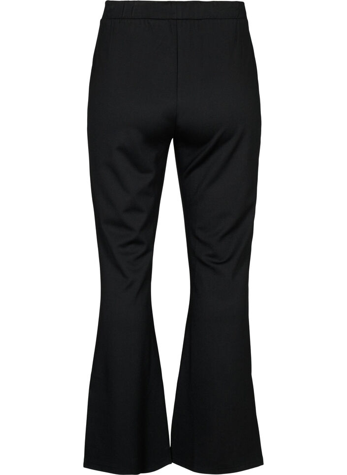 Bootcut-Hose aus Viskose-Mix, Schwarz, Packshot image number 1