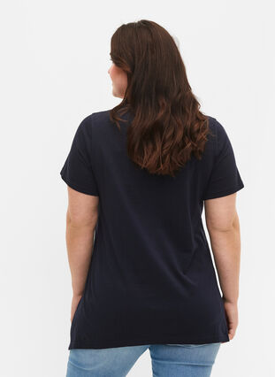 T-Shirt aus Baumwolle mit kurzen Ärmeln, Night Sky LOVE, Model image number 1