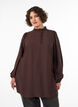 Tunika aus Viskose mit R&uuml;schen und Kn&ouml;pfen, Braun, Model image number 0