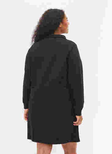 	 Pulloverkleid mit Reißverschluss und Kordelzug, Black, Model image number 1
