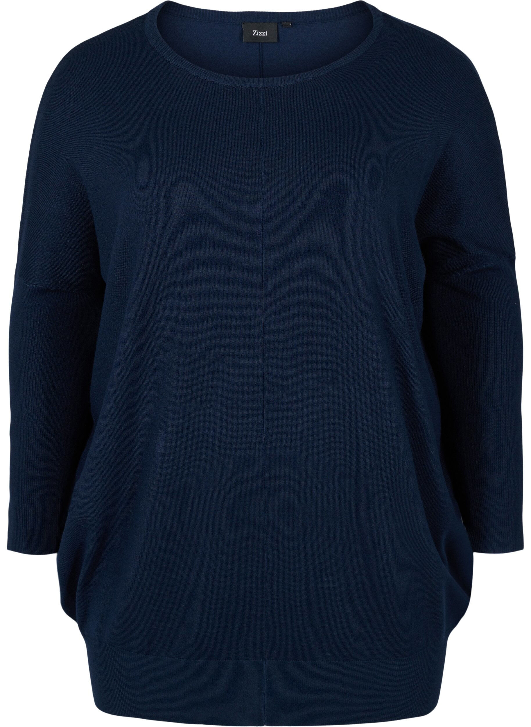Zizzi Strickbluse , Navy Blazer, Packshot image number 0