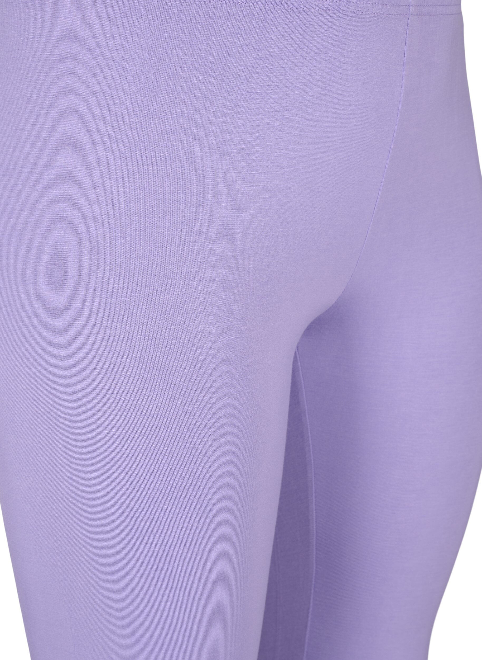 Zizzi Basic 3/4-Leggings aus Viskose, Lila, Packshot image number 2