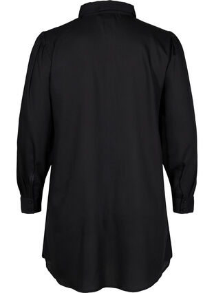 Langes Hemd mit Perlendetails, Black, Packshot image number 1