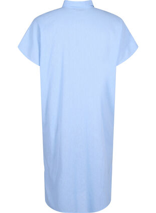 Langes Hemd aus Baumwollmischung mit Leinen, Serenity, Packshot image number 1