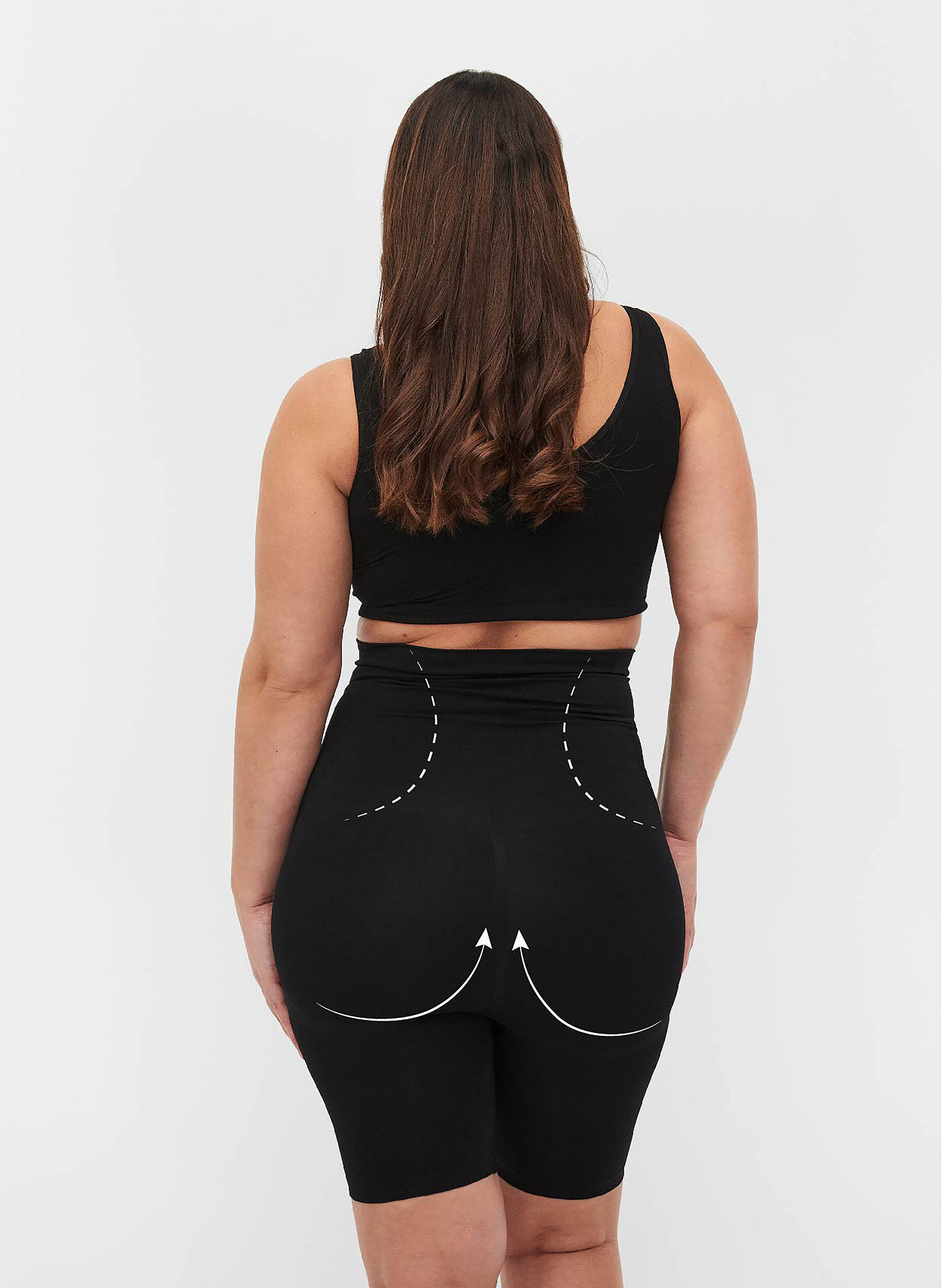 ZizziHochtaillierte Shapewear Shorts, Schwarz, Model image number 1