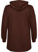Hoodie mit Textmotiv aus Frottee, Braun, Packshot image number 1