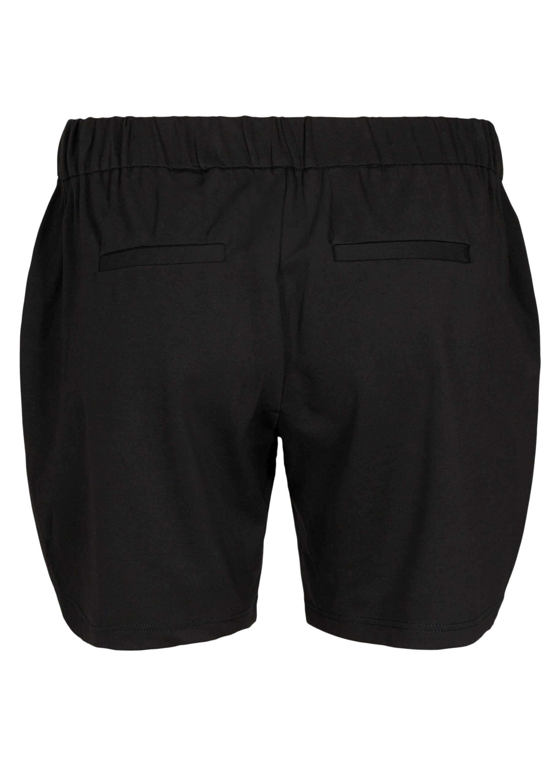 Zizzi Maddison Shorts mit normaler Passform, Black, Packshot image number 1