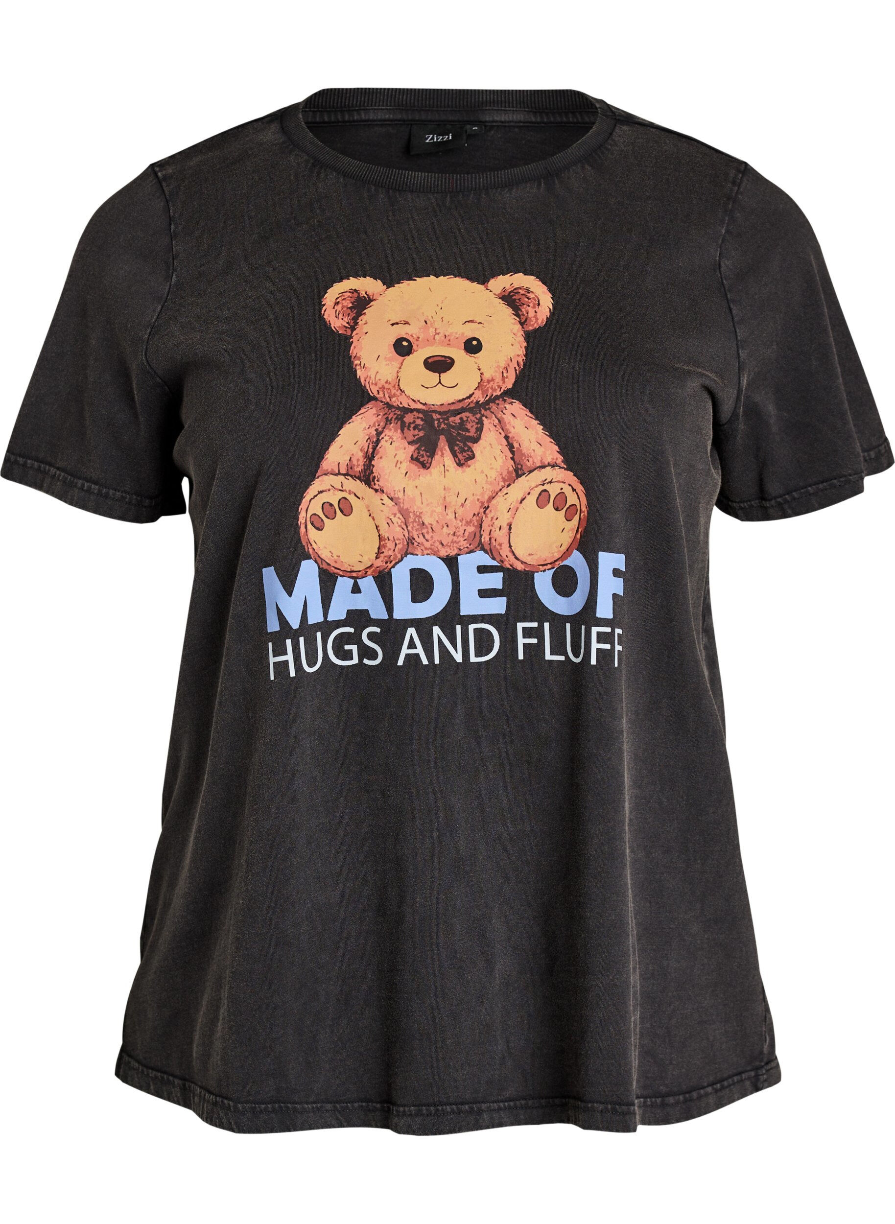ZizziGrafik-T-Shirt aus Bio-Baumwolle, Schwarz, Packshot image number 0