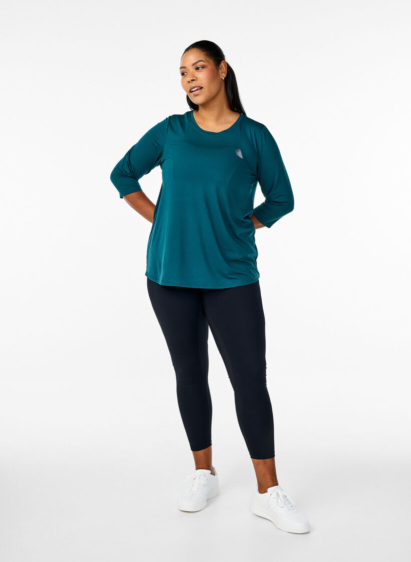 Trainingsshirt mit 3/4-&Auml;rmeln, Gr&uuml;n, Model image number 1
