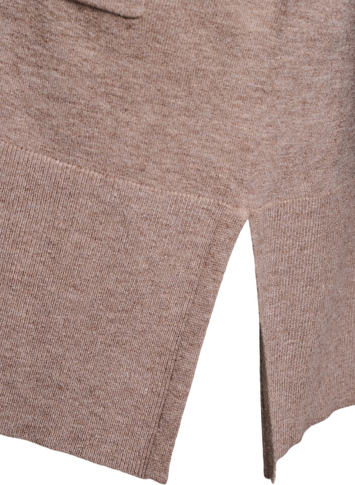 Lange Strickjacke mit Taschen, Fossil w. TNT Mel. , Packshot image number 4