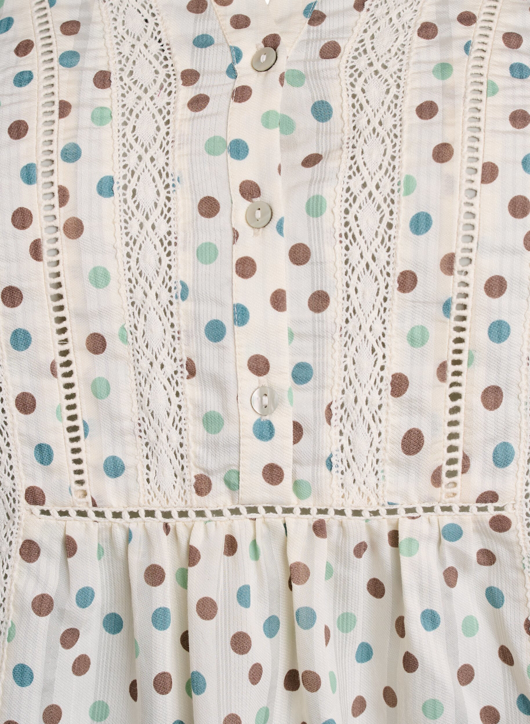 Zizzi Bluse mit Print und 1/2-&Auml;rmeln, Wei&szlig;, Packshot image number 2