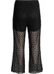 Transparente Spitzenhose mit weitem Bein, Schwarz, Packshot image number 1