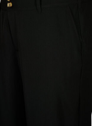 Hose mit hoher Taille und Umschlag, Black, Packshot image number 2