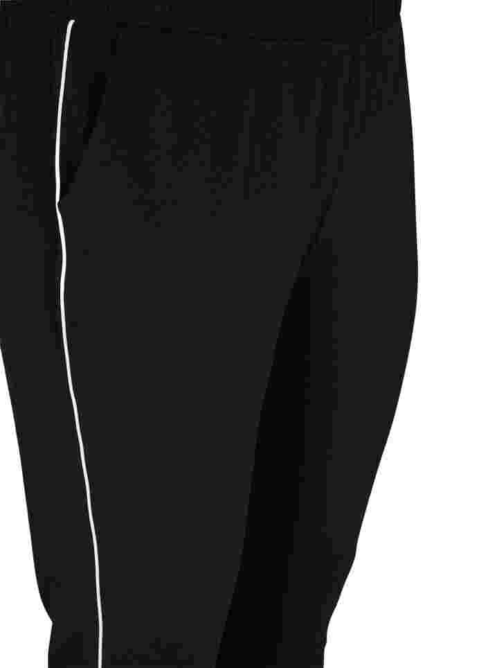 Cropped Hose mit Taschen, Black w. White, Packshot image number 2