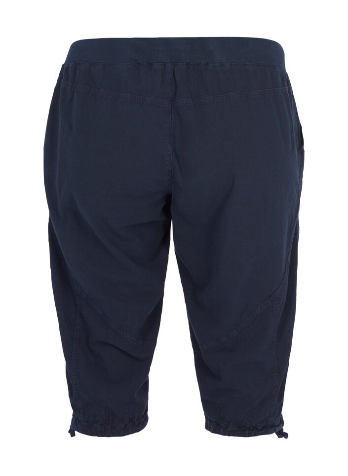 Lockere Caprihose aus Baumwolle, Blau, Packshot image number 1