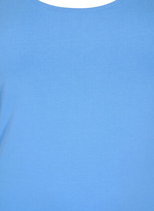 Solide Farbe Grundoberteil aus Baumwolle, Ultramarine, Packshot image number 2