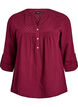 Bluse aus Baumwollmusselin mit Lochstickerei, Dunkles Bordeaux, Packshot image number 0