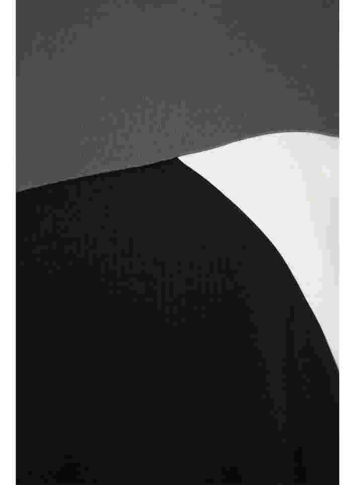 Langer Pullover mit Farbblock-Muster, Black Color Block, Packshot image number 2