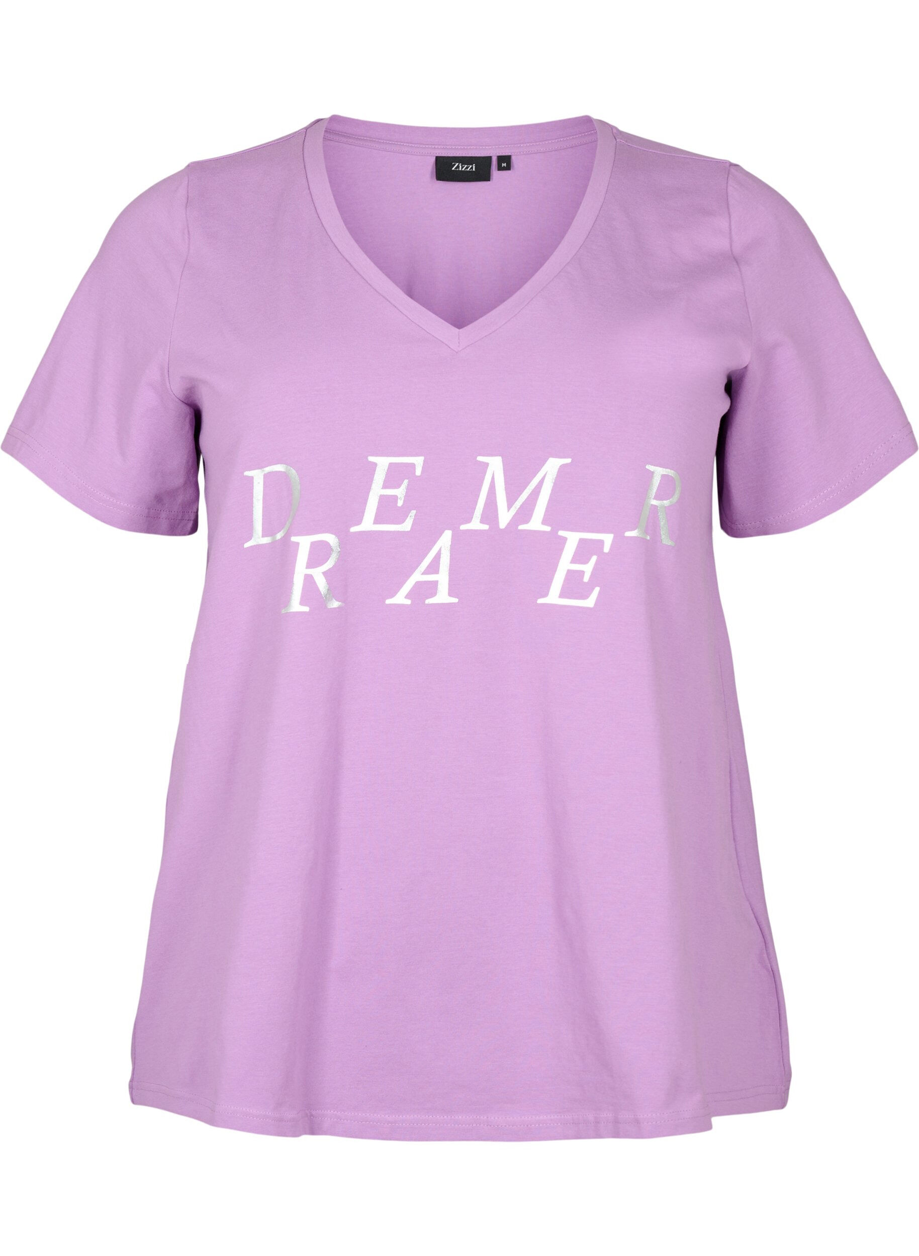 Zizzi Nachtshirt aus Baumwolle mit Text-Print, L.Crystal w.Dreamer, Packshot image number 0