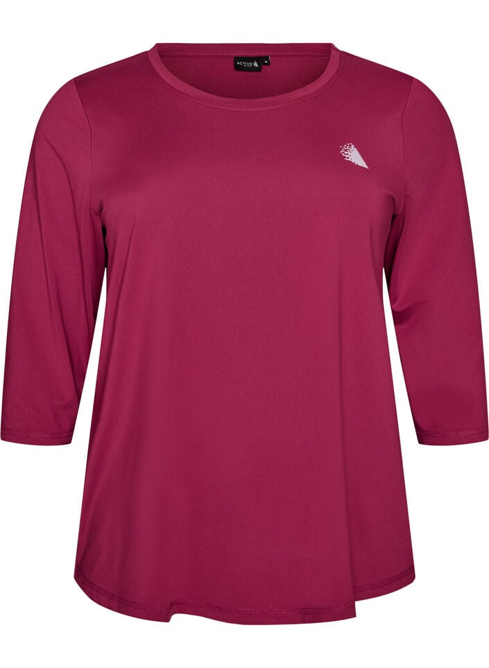 Trainingsshirt mit 3/4-&Auml;rmeln, Pink, Packshot image number 0