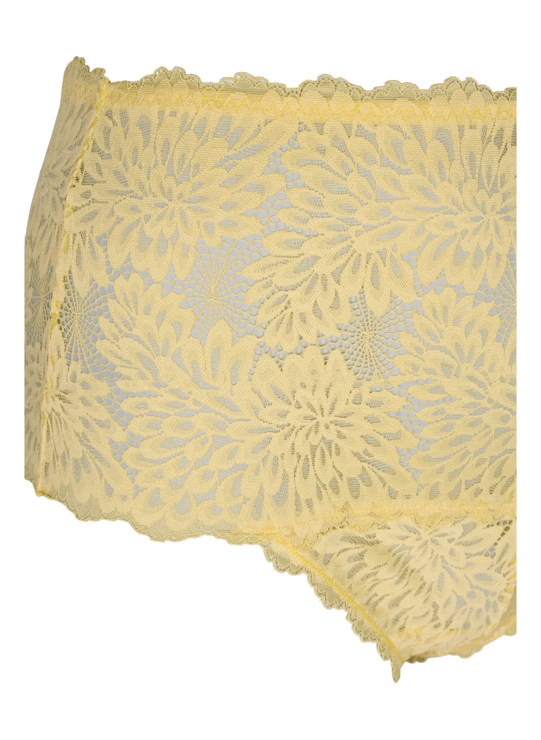 Zizzi Hipster mit Spitze und hoher Taille, Pale Banana ASS, Packshot image number 2