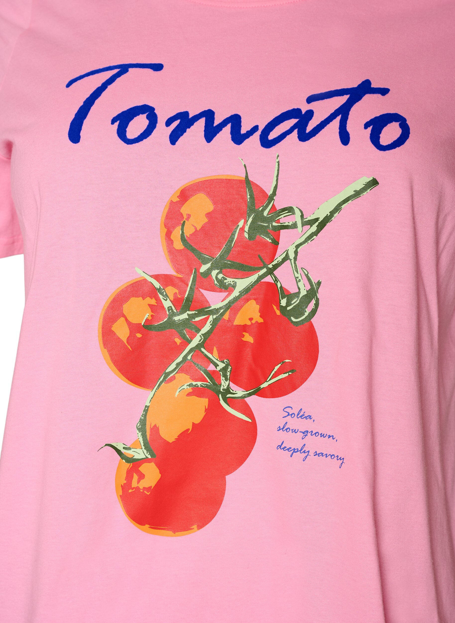 ZizziT-Shirt aus Bio-Baumwolle mit Tomaten-Print, Pink, Packshot image number 2