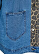 Jeanshemd mit Leopardenmuster-Details, Blau, Packshot image number 2