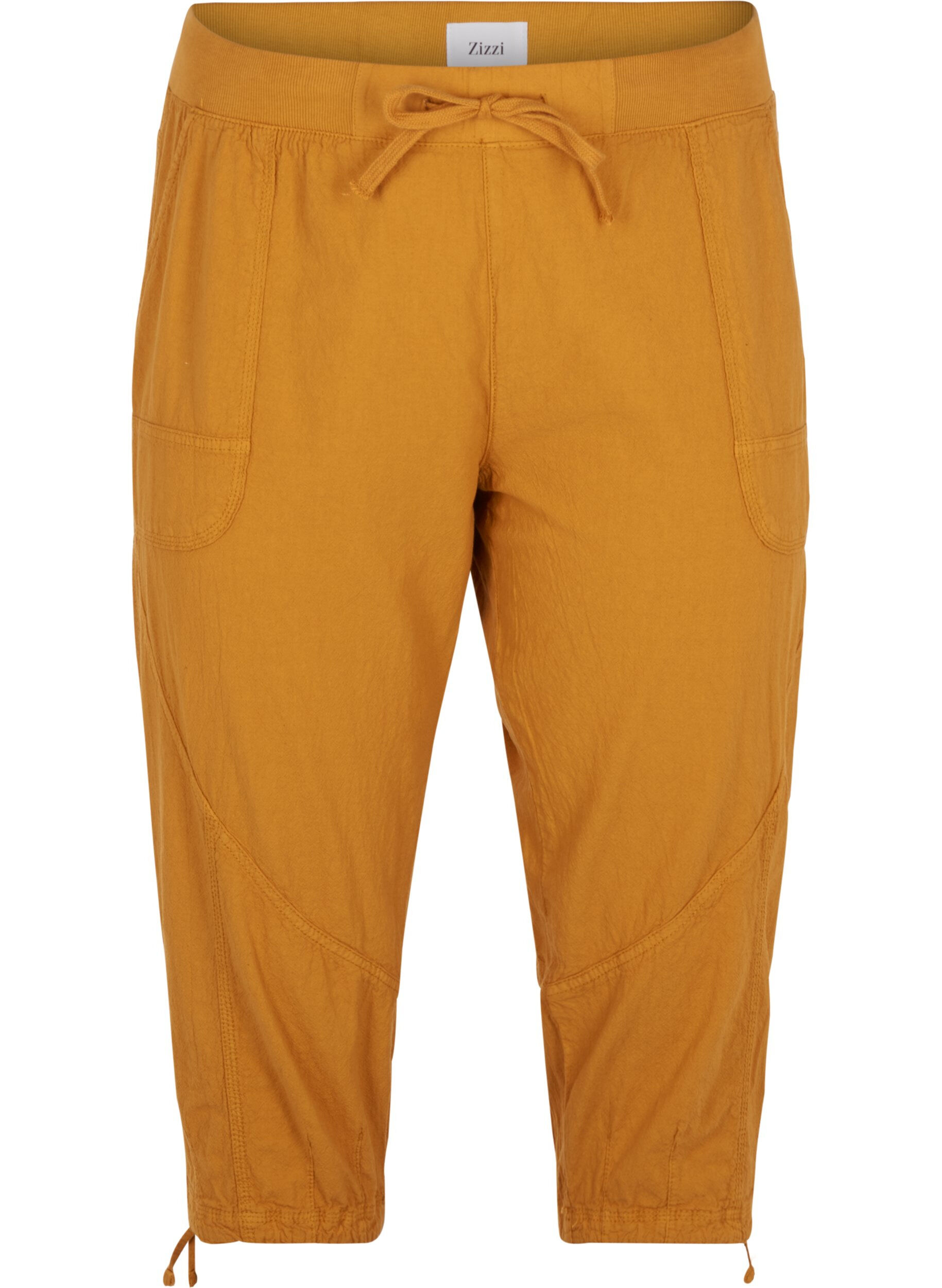 Zizzi Caprihose, Golden Yellow, Packshot image number 0