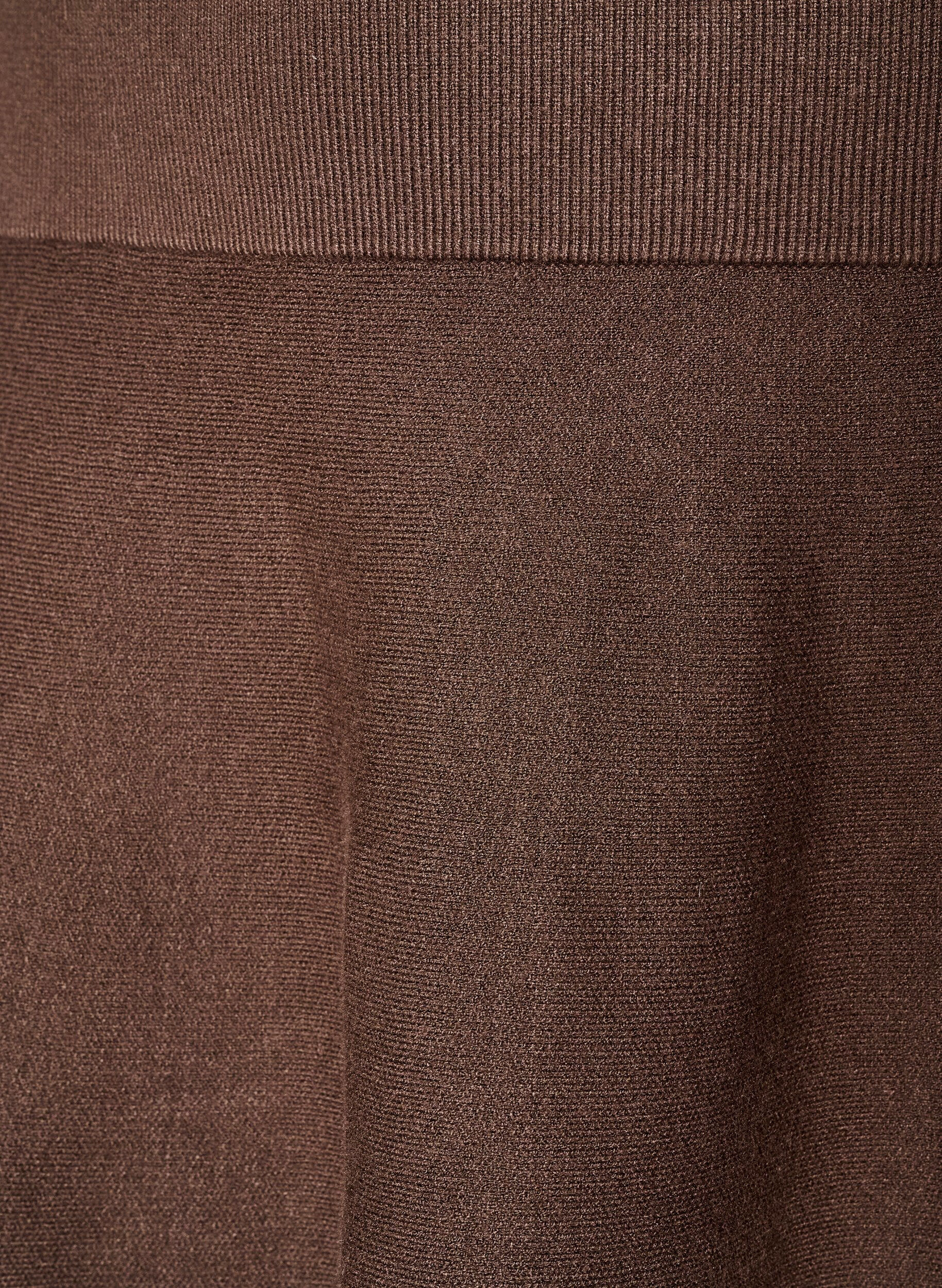 ZizziKurzer Strickrock in A-Linie, Braun, Packshot image number 2