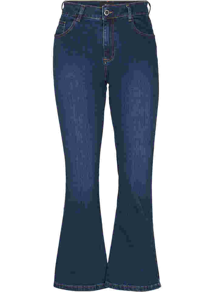 Ellen Bootcut-Jeans mit hoher Taille, Dark Blue, Packshot image number 0