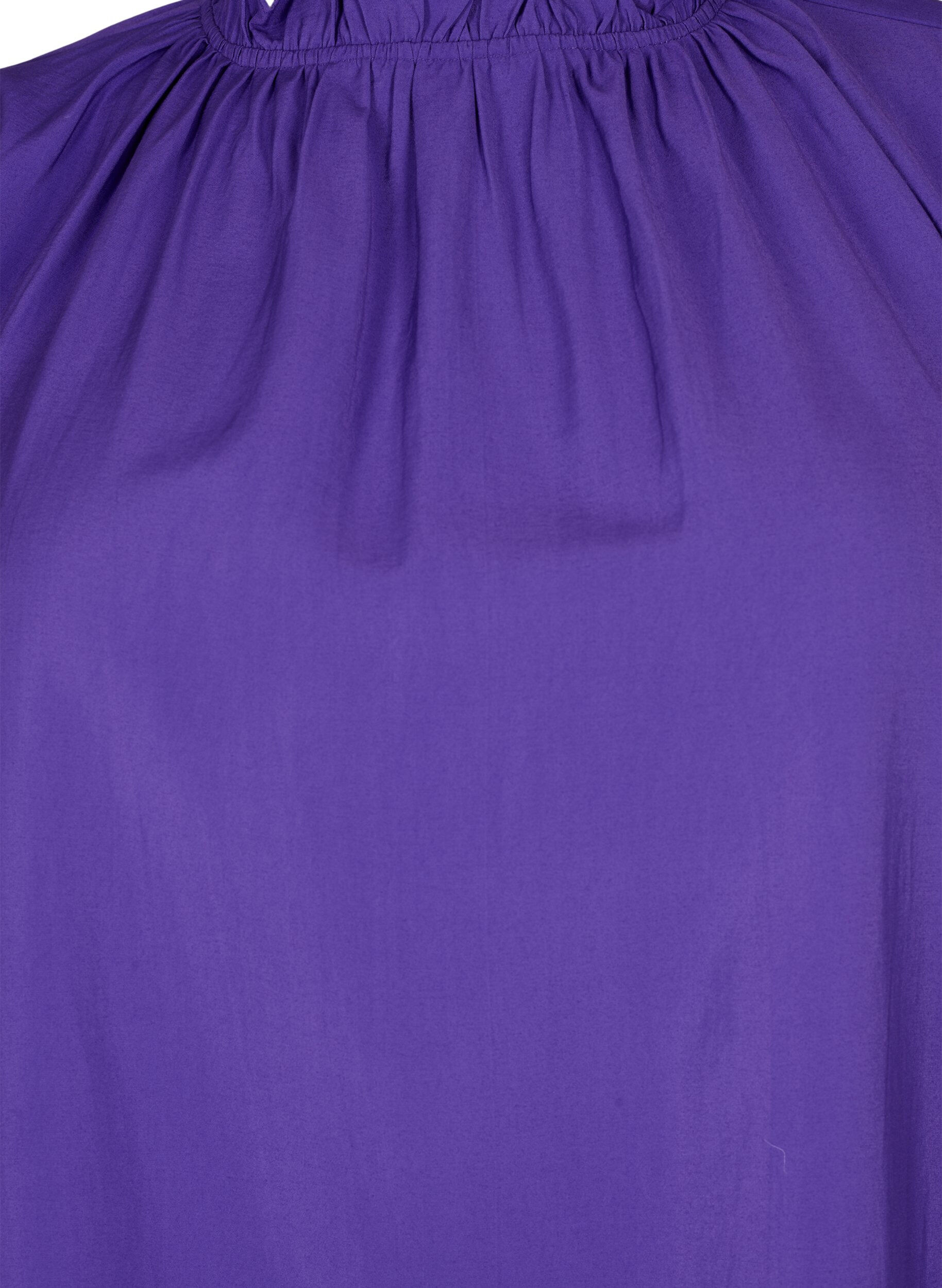 Zizzi Lang&auml;rmelige Viskosebluse mit R&uuml;schen, Prism Violet, Packshot image number 2