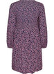 Kleid mit gesmoktem Oberteil und kleingebl&uuml;mtem Muster, Blau, Packshot image number 1