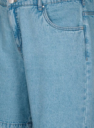 Hohe Taille Denim-Shorts, Light Blue Denim, Packshot image number 2
