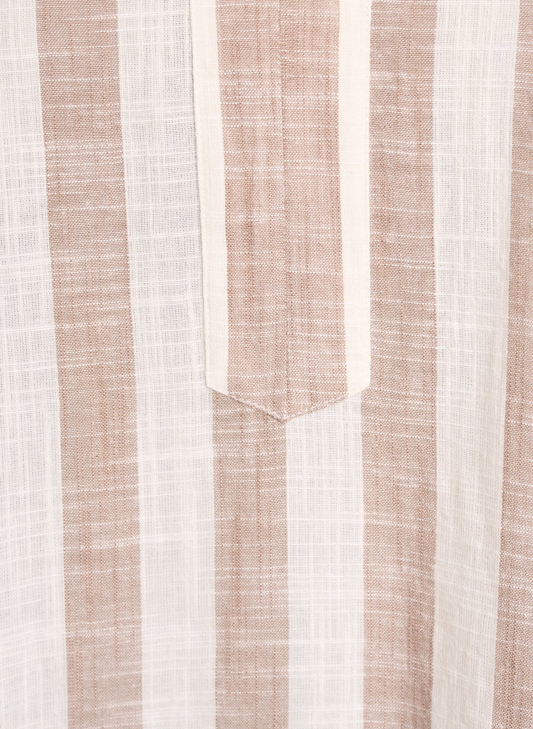 Zizzi Tunika aus Baumwolle mit V-Ausschnitt, Beige, Packshot image number 2