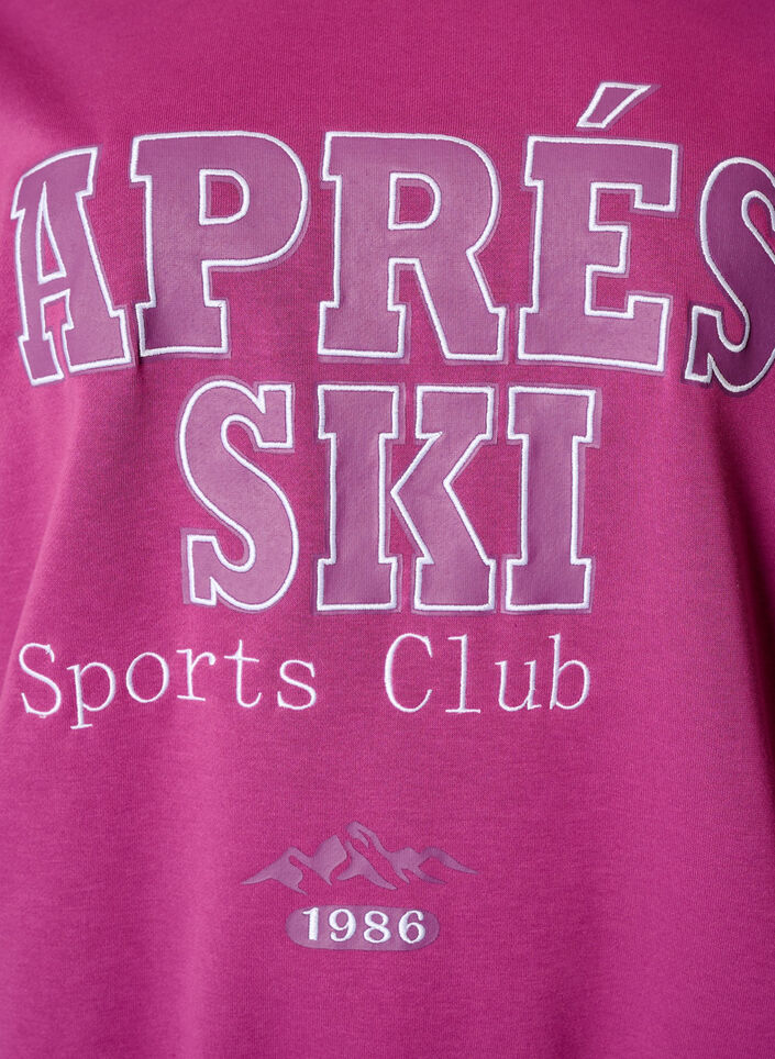 Sweatshirt mit Textprint, Lila, Packshot image number 2